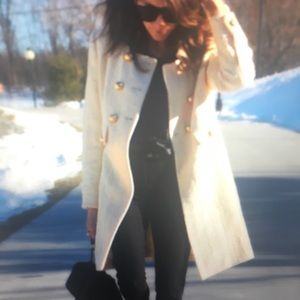 MILLY BLACK COAT w GOLD BUTTONS